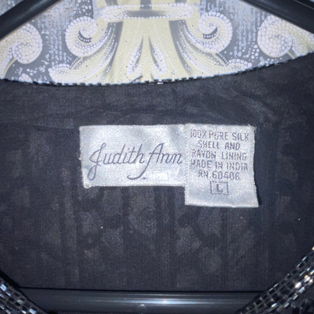 Vintage 80s Black sequence blouse by Judith Ann Creations! Sparkles! - Picture 2 of 10